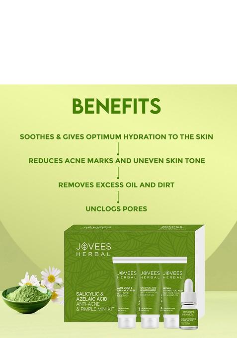 Jovees Salicylic Azelaic Acid Anti Acne Pimple Mini Facial Kit