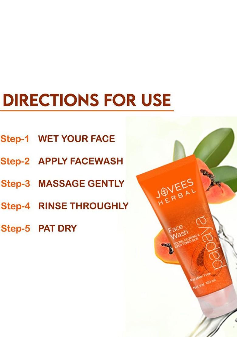 Jovees Papaya Face Wash For Glowing Brightening Skin 50 Ml