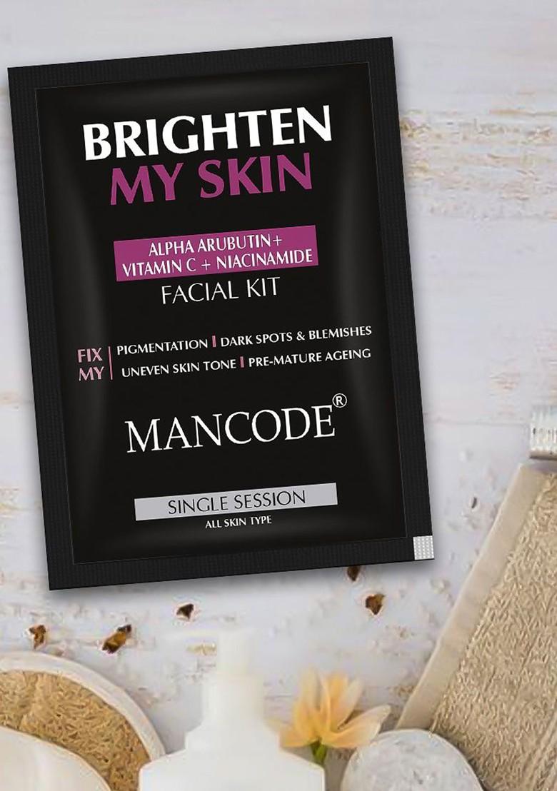 Mancode Set Of 3 Brighten My Skin 6 Steps Alpha Arbutin Vitamin C Facial Kit 58 G
