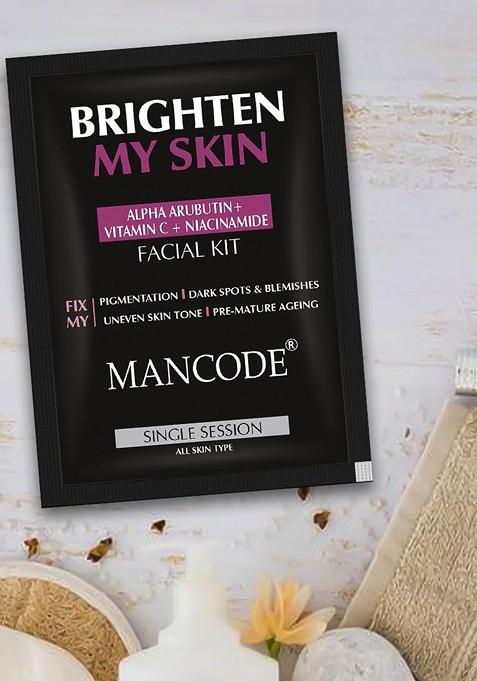 Mancode Set Of 3 Brighten My Skin 6 Steps Alpha Arbutin Vitamin C Facial Kit 58 G