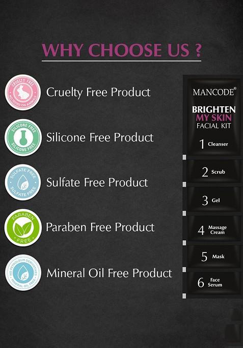 Mancode Set Of 3 Brighten My Skin 6 Steps Alpha Arbutin Vitamin C Facial Kit 58 G