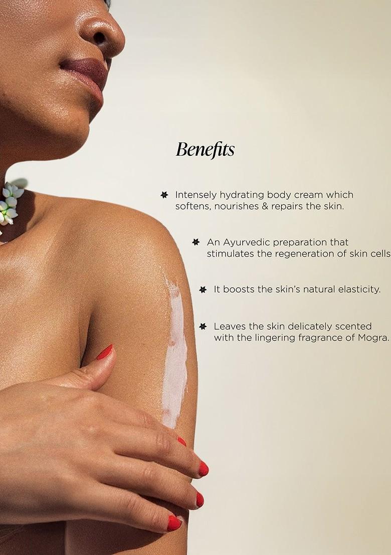 Forest Essentials Mogra Radiance Renewal Body Cream For Dry Skin Repair 100G