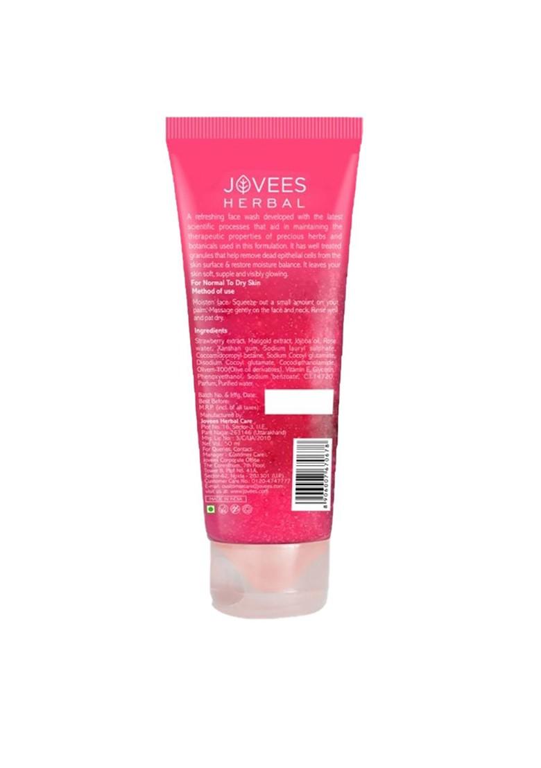 Jovees Strawberry Face Wash For Hydrating Glowing Skin 50 Ml