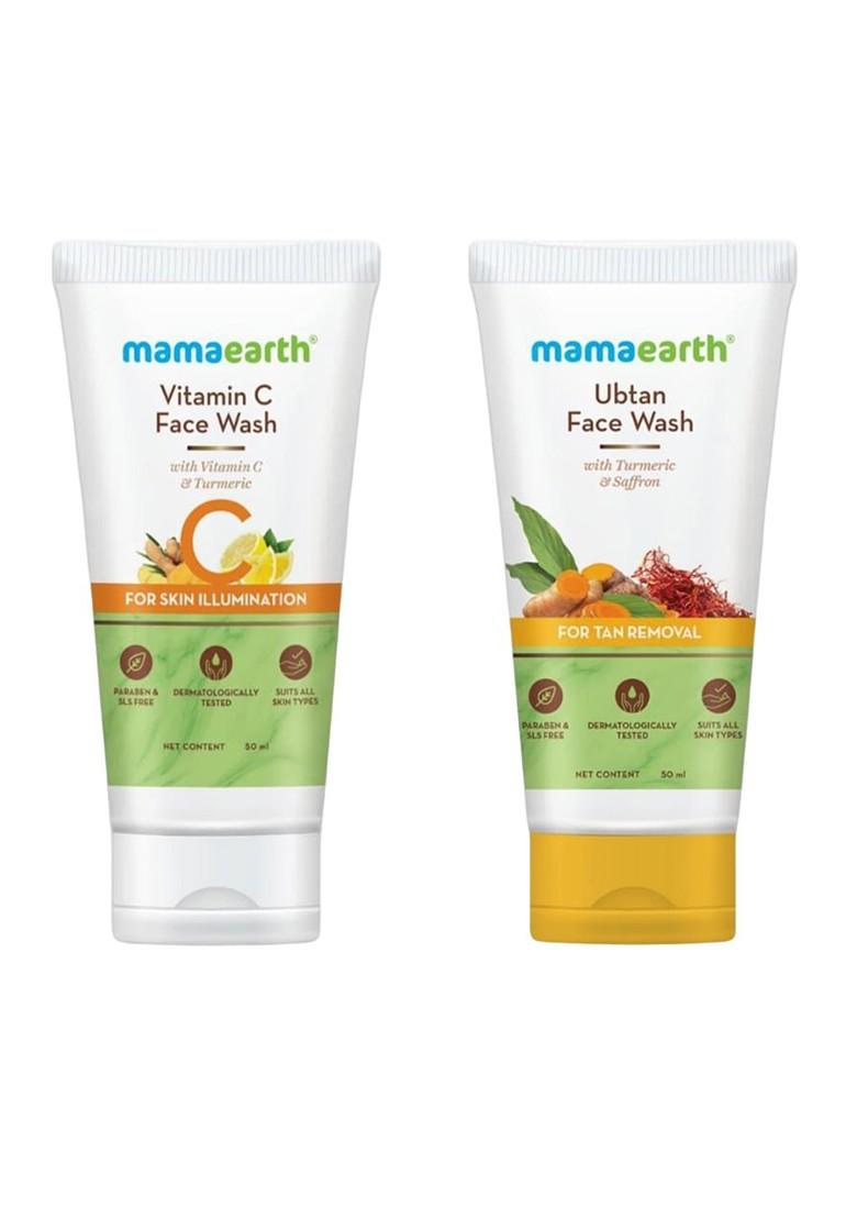 Mamaearth Set Of Vitamin C Ubtan Face Wash 50Ml Each
