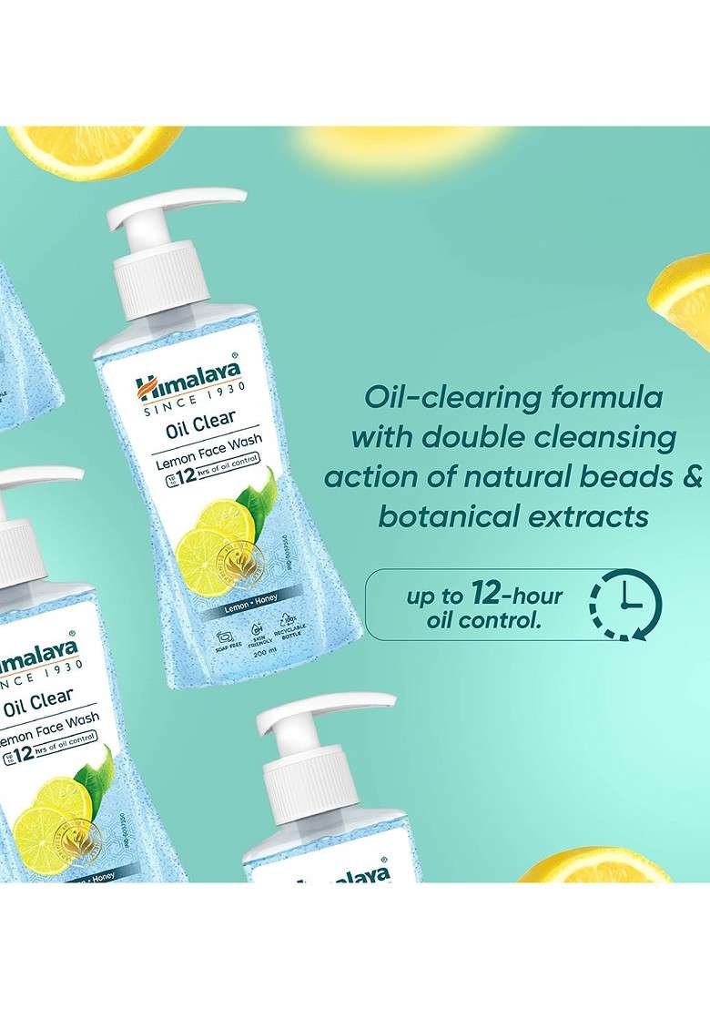 Himalaya Unisex Oil Clear Lemon Face Wash 200 Ml - Indya