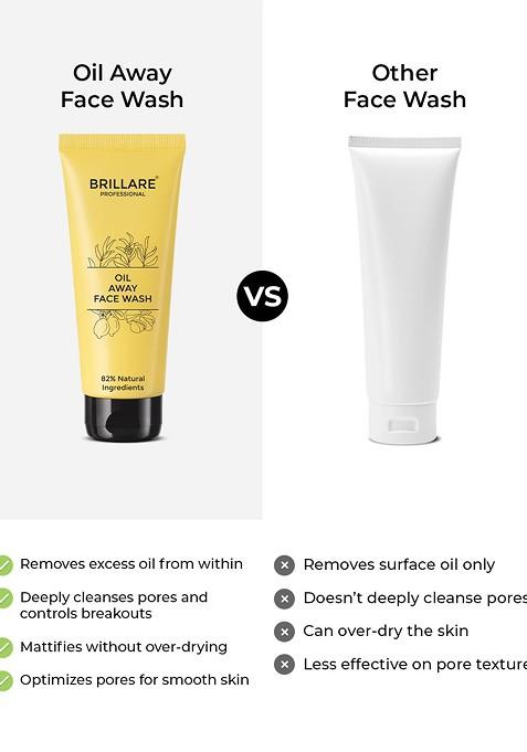 Brillare Professional Oil Away Face Wash For Oily Skin Acne Prone 100Ml