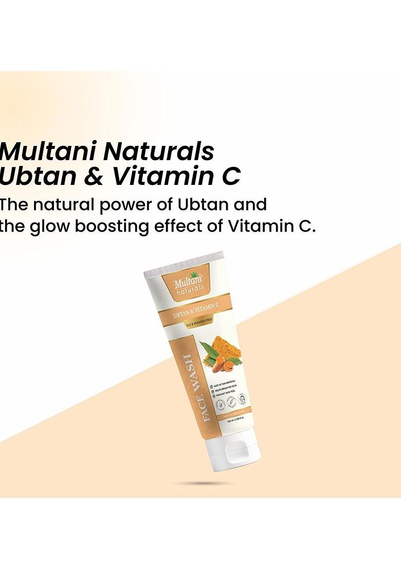 Multani Ubtan Vitamin C Face Wash For Skin Glow Purify Brighten 100 Ml