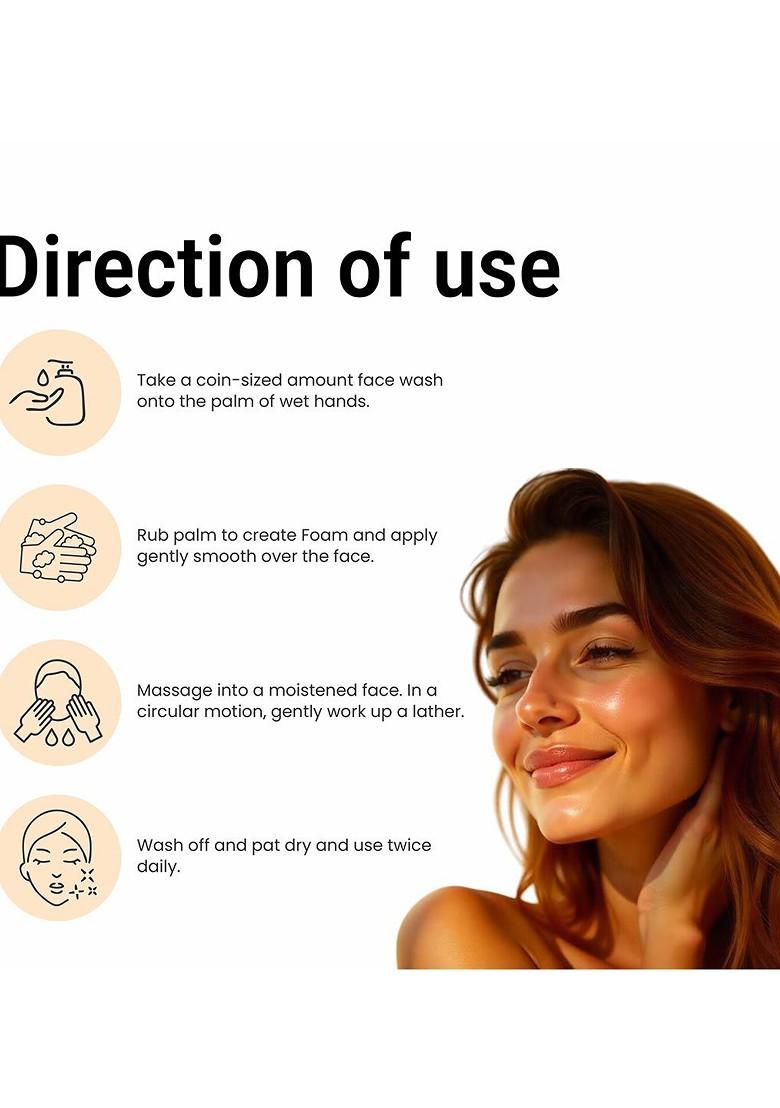 Multani Ubtan Vitamin C Face Wash For Skin Glow Purify Brighten 100 Ml