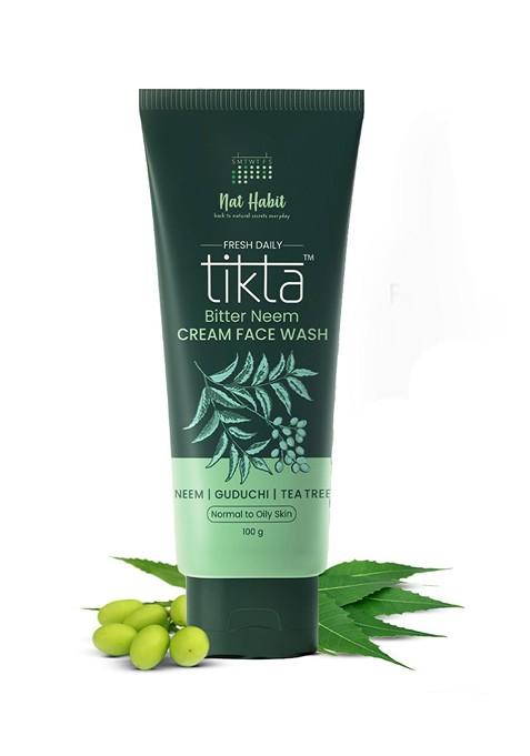 Nat Habit Tikta Bitter Neem Cream Face Wash For Normal To Oily Skin 100 G