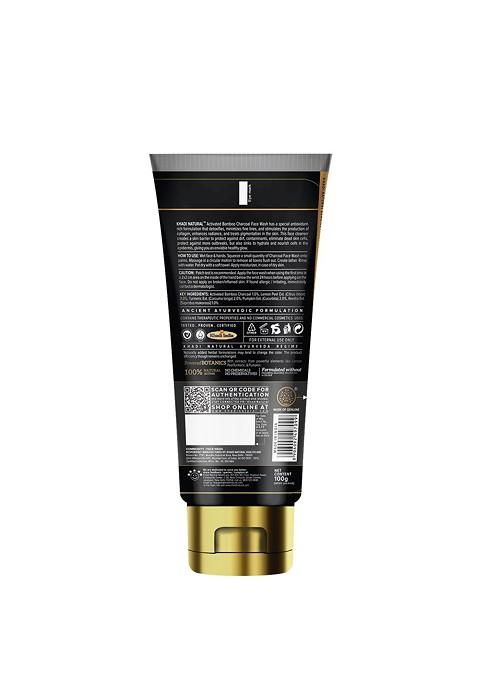 Khadi Natural Charcoal Face Wash To Detoxify Skin 100G