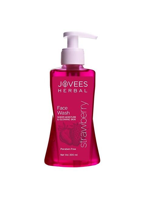 Jovees Strawberry Face Wash With Jojoba Oil For Hydrating Glowing Skin 300 Ml