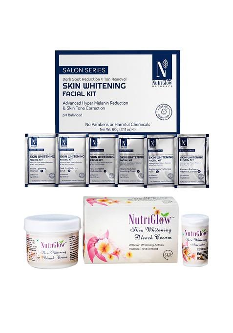 Nutriglow Naturals Skin Whitening Facial Kit 60 G Bleach Cream 43