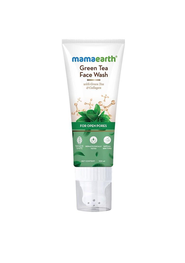 Mamaearth Green Tea Face Wash With Collagen Niacinamide 100 Ml