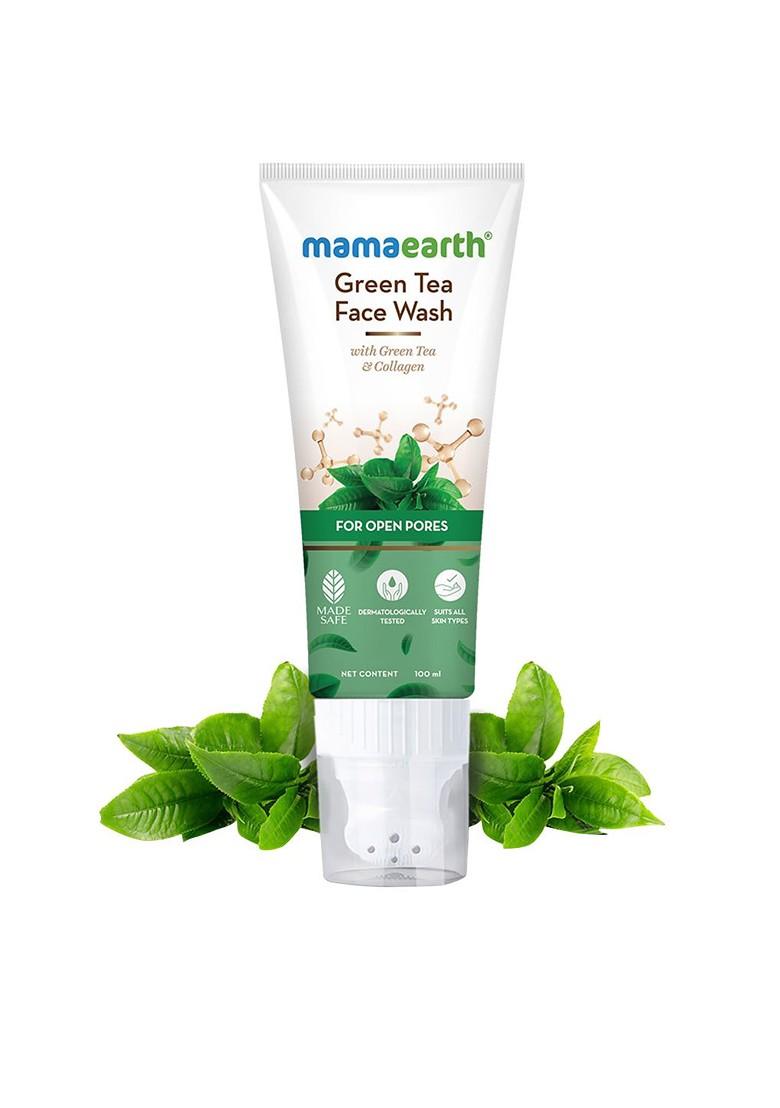 Mamaearth Green Tea Face Wash With Collagen Niacinamide 100 Ml