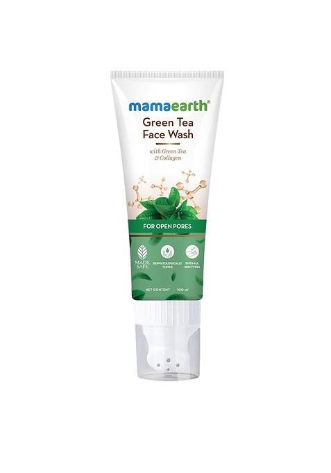 Mamaearth Green Tea Face Wash With Collagen Niacinamide 100 Ml