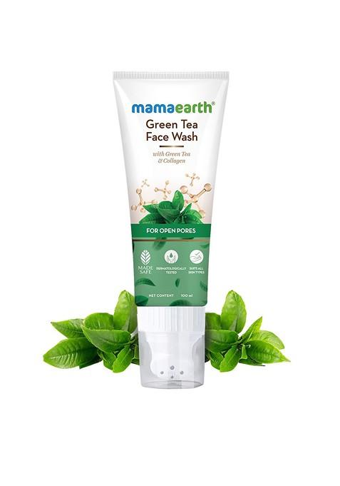 Mamaearth Green Tea Face Wash With Collagen Niacinamide 100 Ml