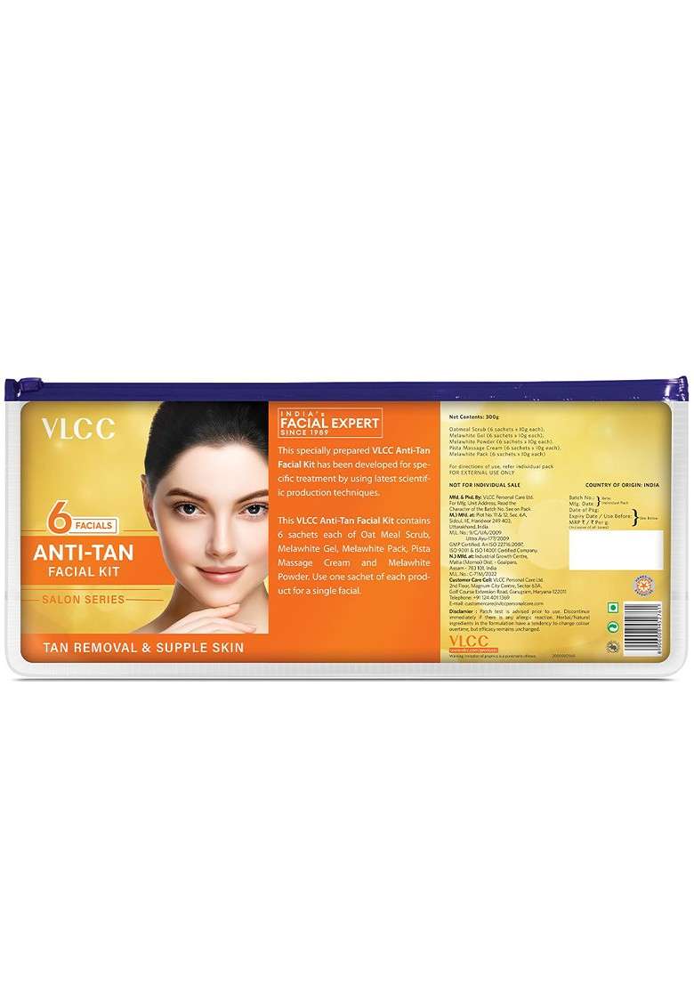 Vlcc Salon Series Anti Tan Facial Kit To Remove Sun Dark Spots 300 G - Indya