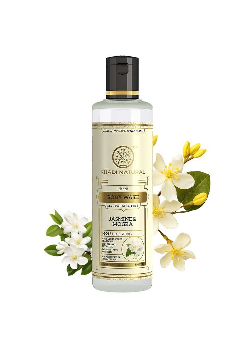 Khadi Natural Jasmine Mogra Body Wash To Refresh Skin 210Ml - Indya