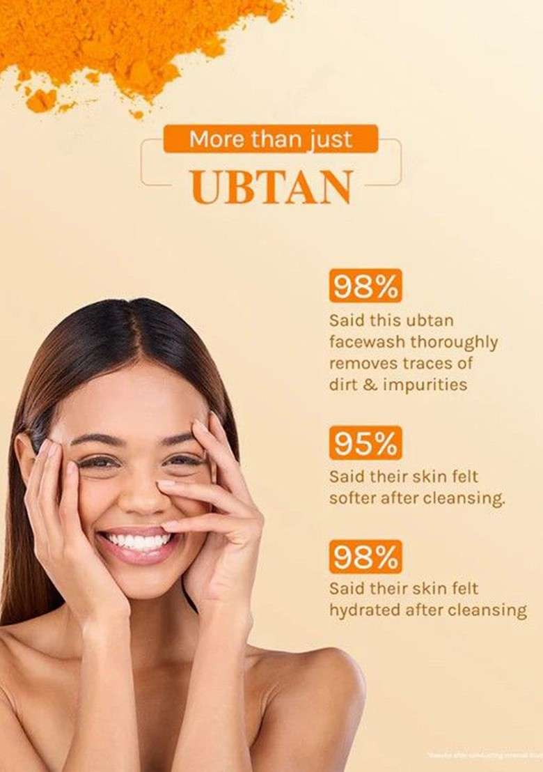 Lotus Herbals Set Of 2 Radiance Boost Ubtan Face Wash With Turmeric 100G Each - Indya