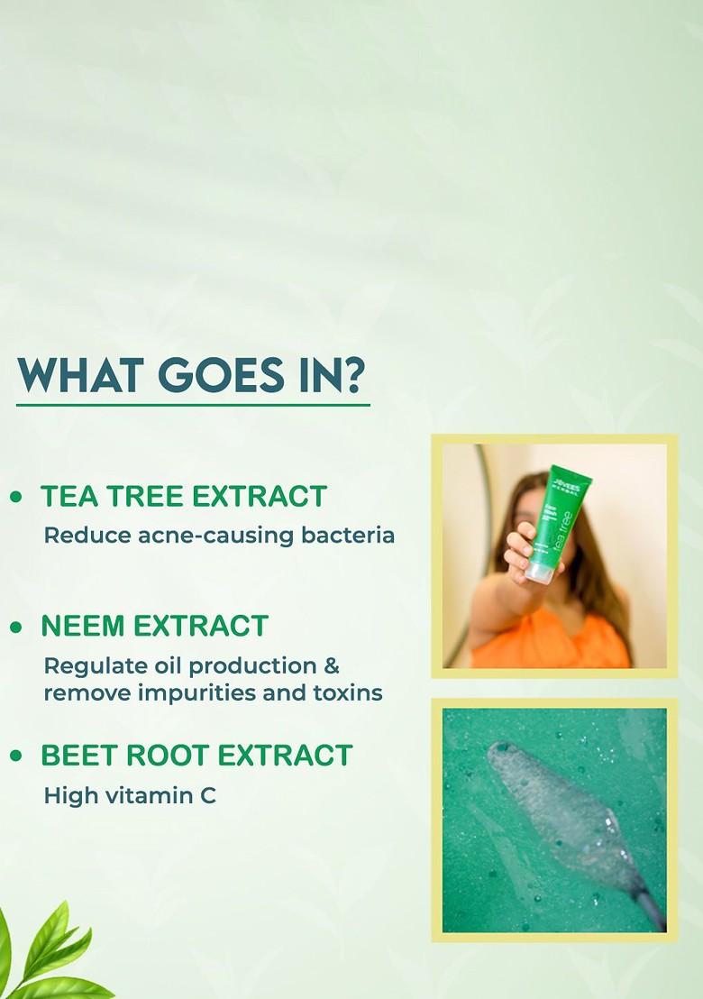 Jovees Tea Tree Face Wash For Acne Prone Skin 50 Ml