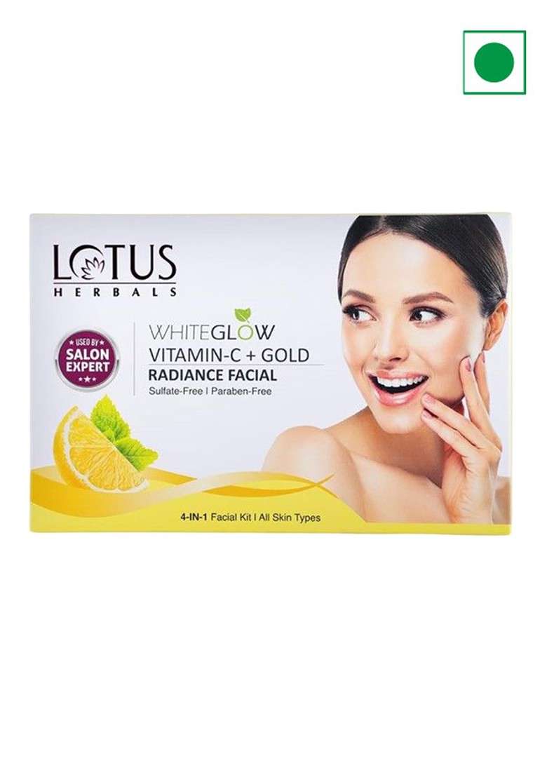 Lotus Herbals Whiteglow 4 In 1Vitamin C Gold Radiance Facial Kit 228G - Indya