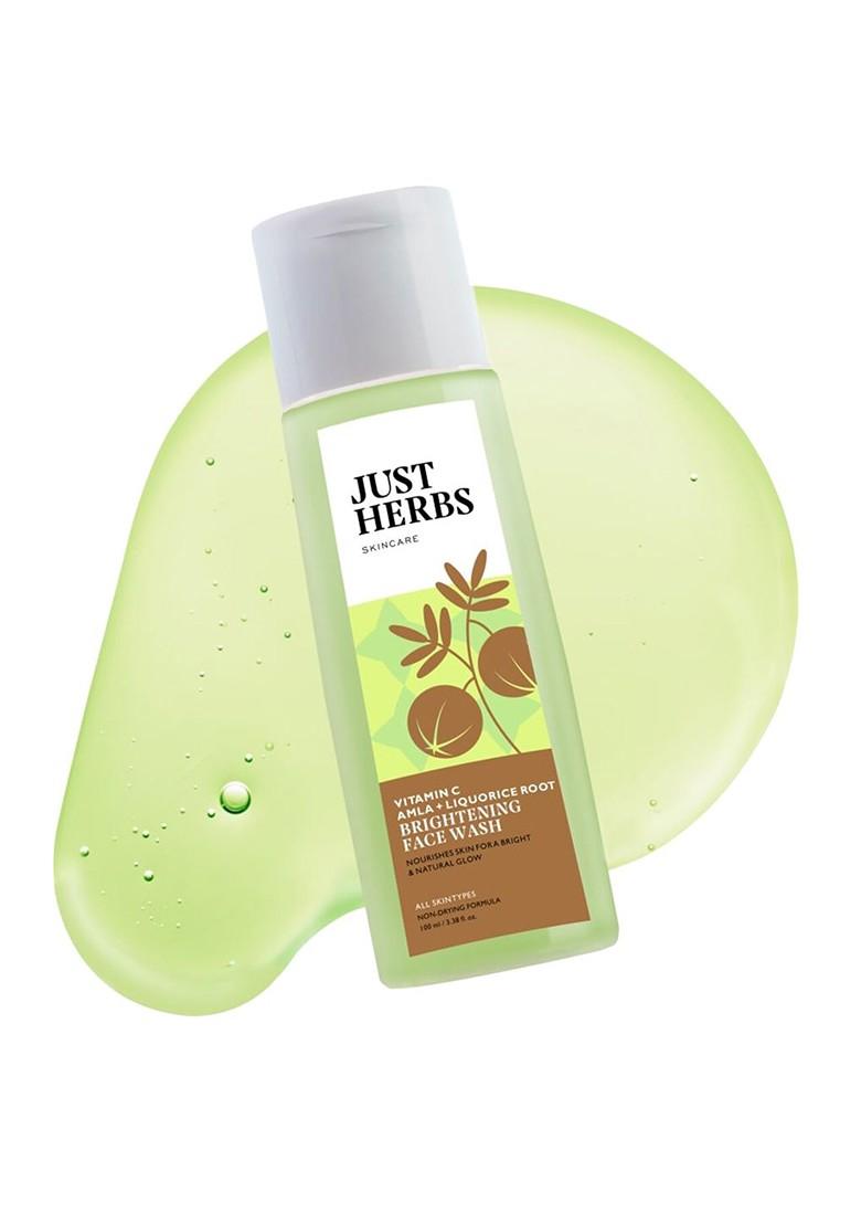 Just Herbs Skin Brightening Vitamin C Facewash With Amla Neem For Pore Cleansing 100Ml