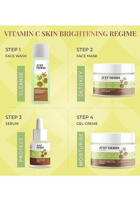 Just Herbs Skin Brightening Vitamin C Facewash With Amla Neem For Pore Cleansing 100Ml