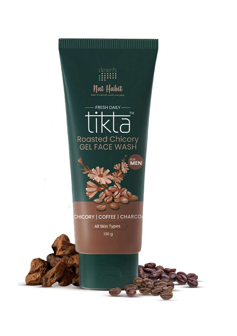 Nat Habit Men Tikla Roasted Chicory Gel Face Wash 100G - Indya
