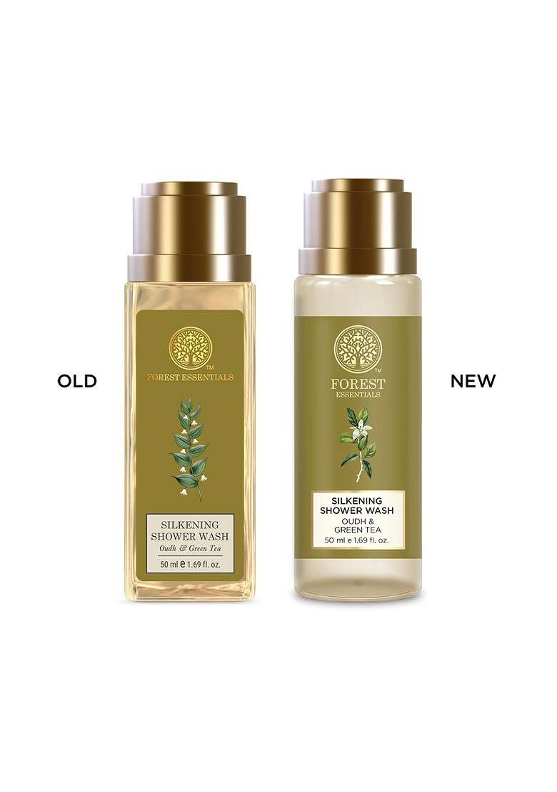 Forest Essentials Travel Size Oudh Green Tea Silkening Natural Shower Wash 50Ml - Indya