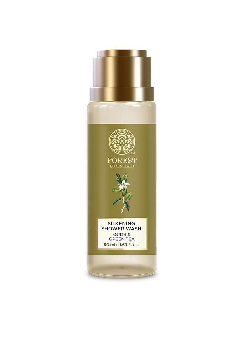 Forest Essentials Travel Size Oudh Green Tea Silkening Natural Shower Wash 50Ml - Indya