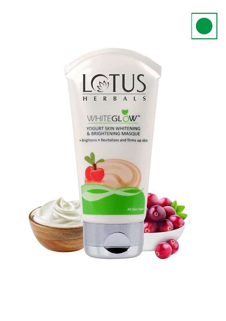Lotus Herbals Set Of 2 Whiteglow Yogurt Skin Whitening Brightening Masks 80G Each - Indya