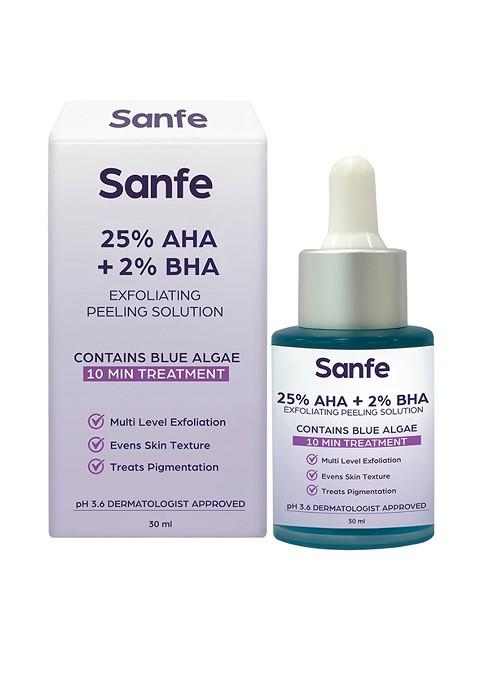 Sanfe 25 Aha 2 Bha Exfoliating Peeling Solution With Blue Algae 30Ml