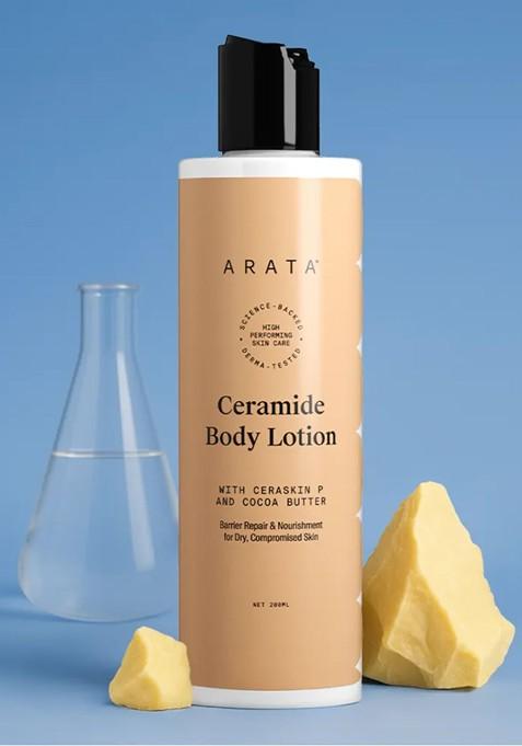 Arata Ceramide Body Lotion With Cocoa Butter For Barrier Repair Nourishment 200 Ml