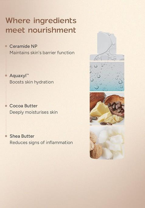 Arata Ceramide Body Lotion With Cocoa Butter For Barrier Repair Nourishment 200 Ml