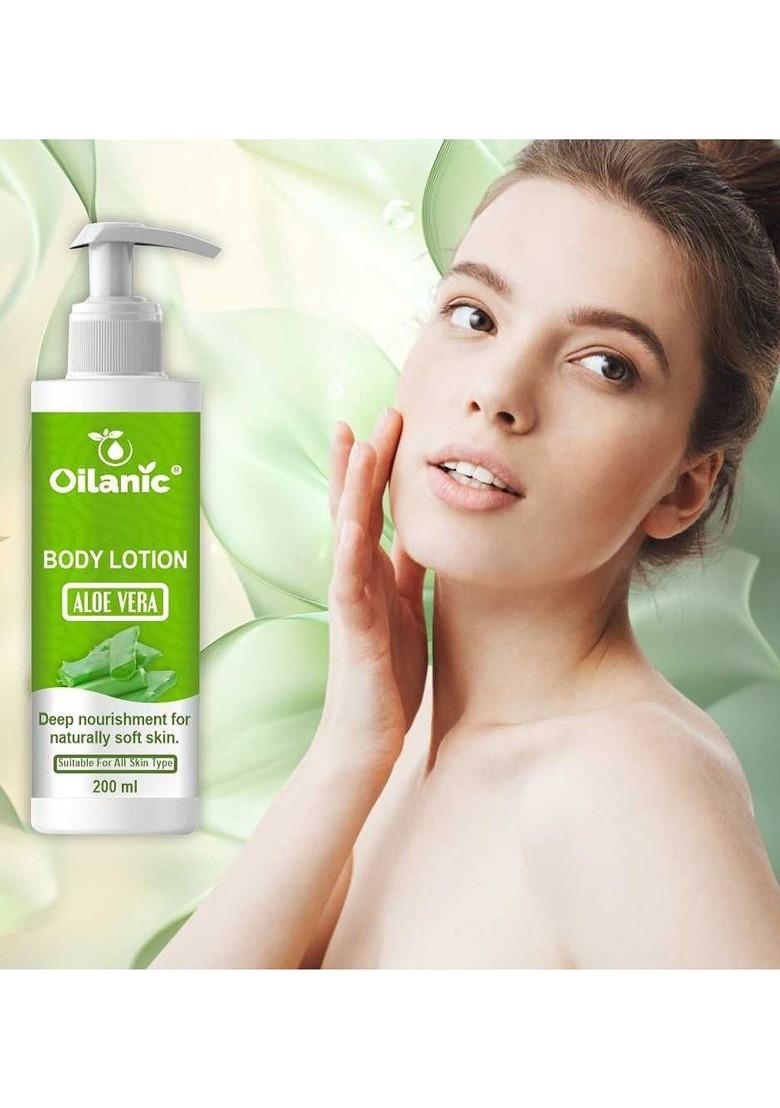Oilanic Set Of 2 Aloe Vera Body Lotion For Deep Nourishment 200 Ml Each