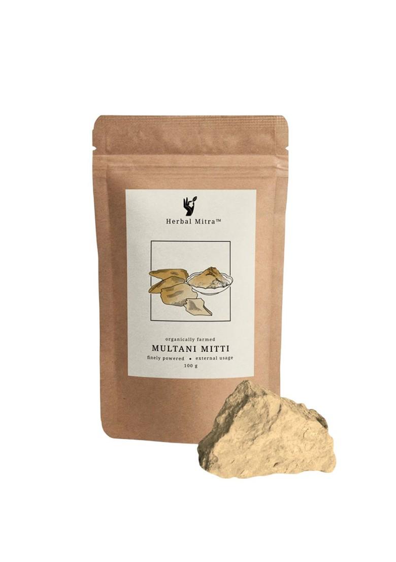 Herbal Mitra Natural Multani Mitti Powder For Skin 100 G
