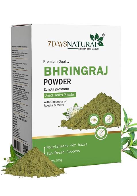 7Daysnatural Natural Herbal Bhringraj Powder For Hair Face 200 G