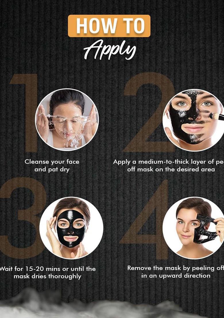 Glamveda Set Of 3 Activated Charcoal Peel Off Mask 60 G Each