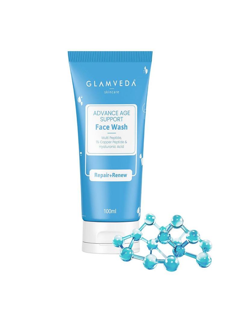 Glamveda Glamveda1 Copper Peptide Hyaluronic Acid Anti Aging Face Wash 100 Ml
