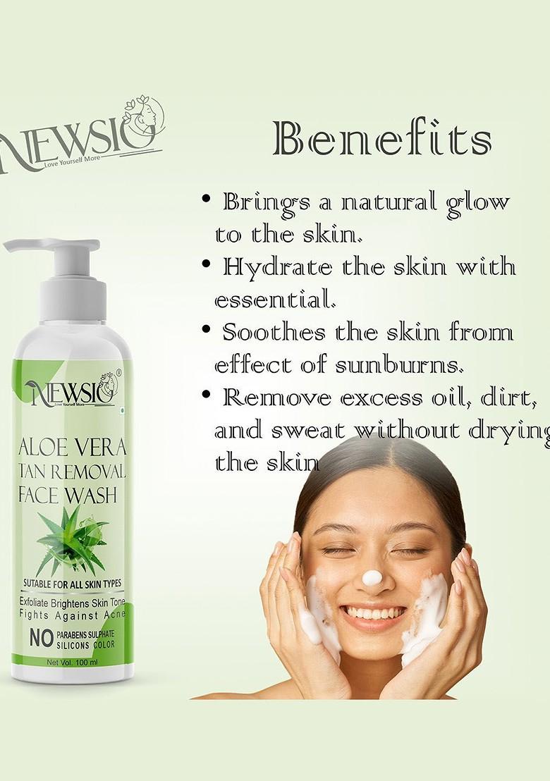 Newsio Aloe Vera Tan Removal Face Wash 100 Ml