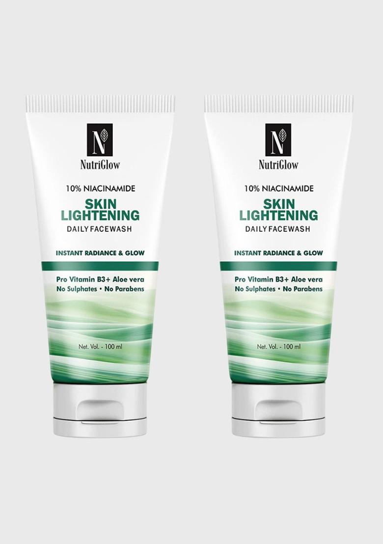 Nutriglow Set Of 2 10 Niacinamide Skin Lightening Daily Face Wash 100 Ml Each
