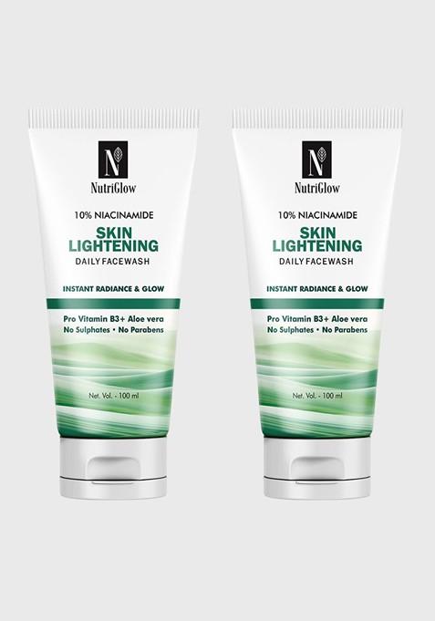 Nutriglow Set Of 2 10 Niacinamide Skin Lightening Daily Face Wash 100 Ml Each