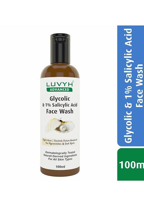 Luvyh Advanced Glycolic 1 Salicylic Acid Face Wash 100Ml