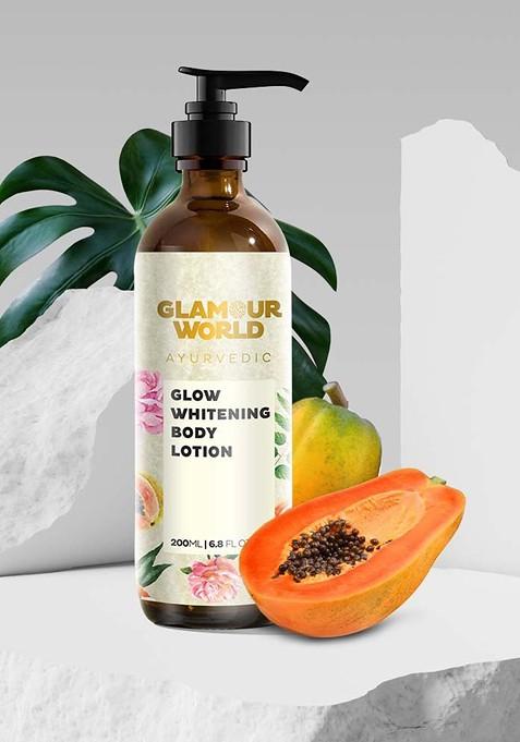 Glamour World Ayurvedic Glow Whitening Body Lotion With Papaya 200 Ml