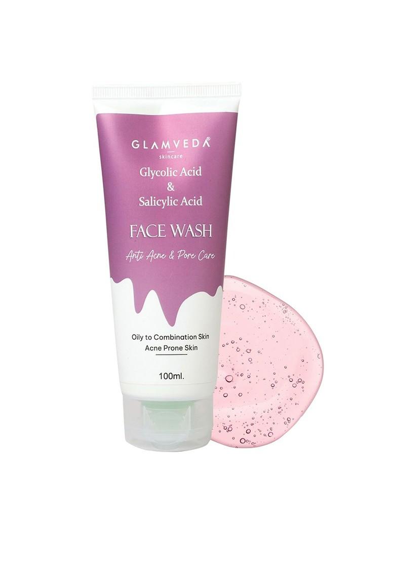 Glamveda Glycolic Acid Salicylic Anti Acne Face Wash 100 Ml