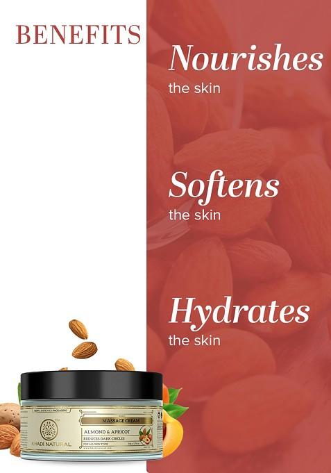 Khadi Natural Almond And Apricot Massage Cream 50 G