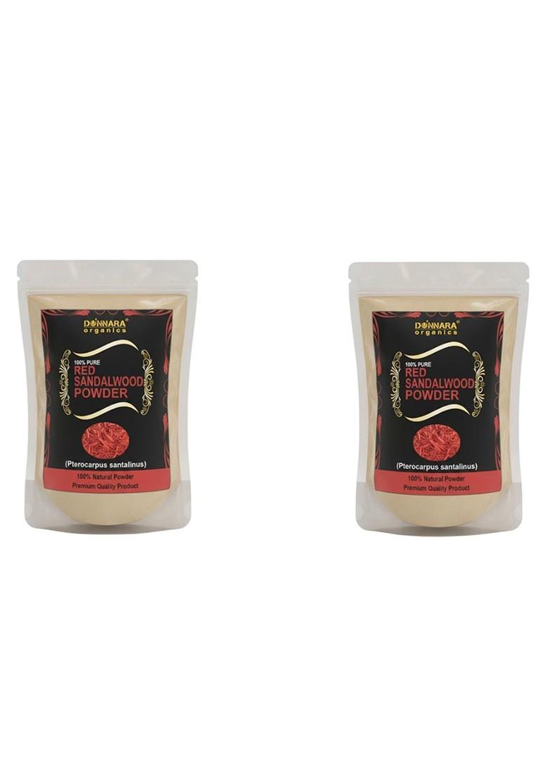 Donnara Organics Set Of 2 Red Sandalwood Powder Face Pack 150 G Each