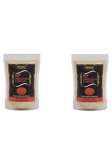 Donnara Organics Set Of 2 Red Sandalwood Powder Face Pack 150 G Each