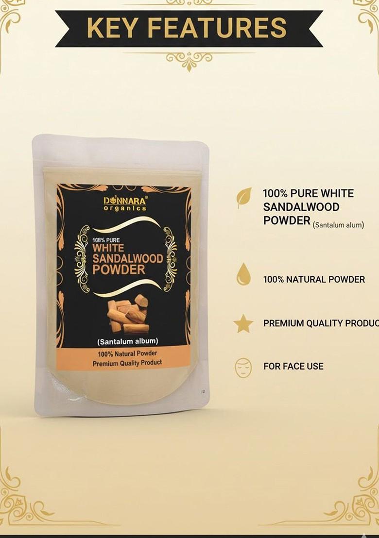 Donnara Organics Set Of 2 Sandalwood Powder Face Pack 150 G Each