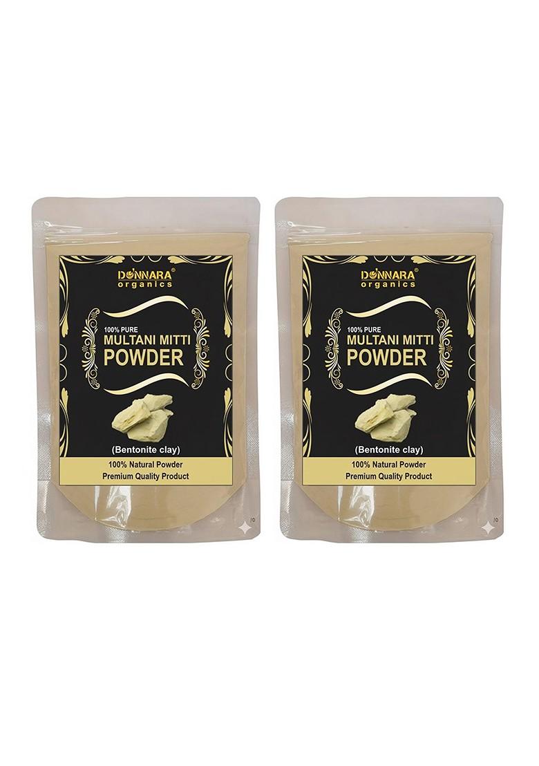 Donnara Organics Set Of 2 Multani Mitti Powder Face Pack 150 G Each